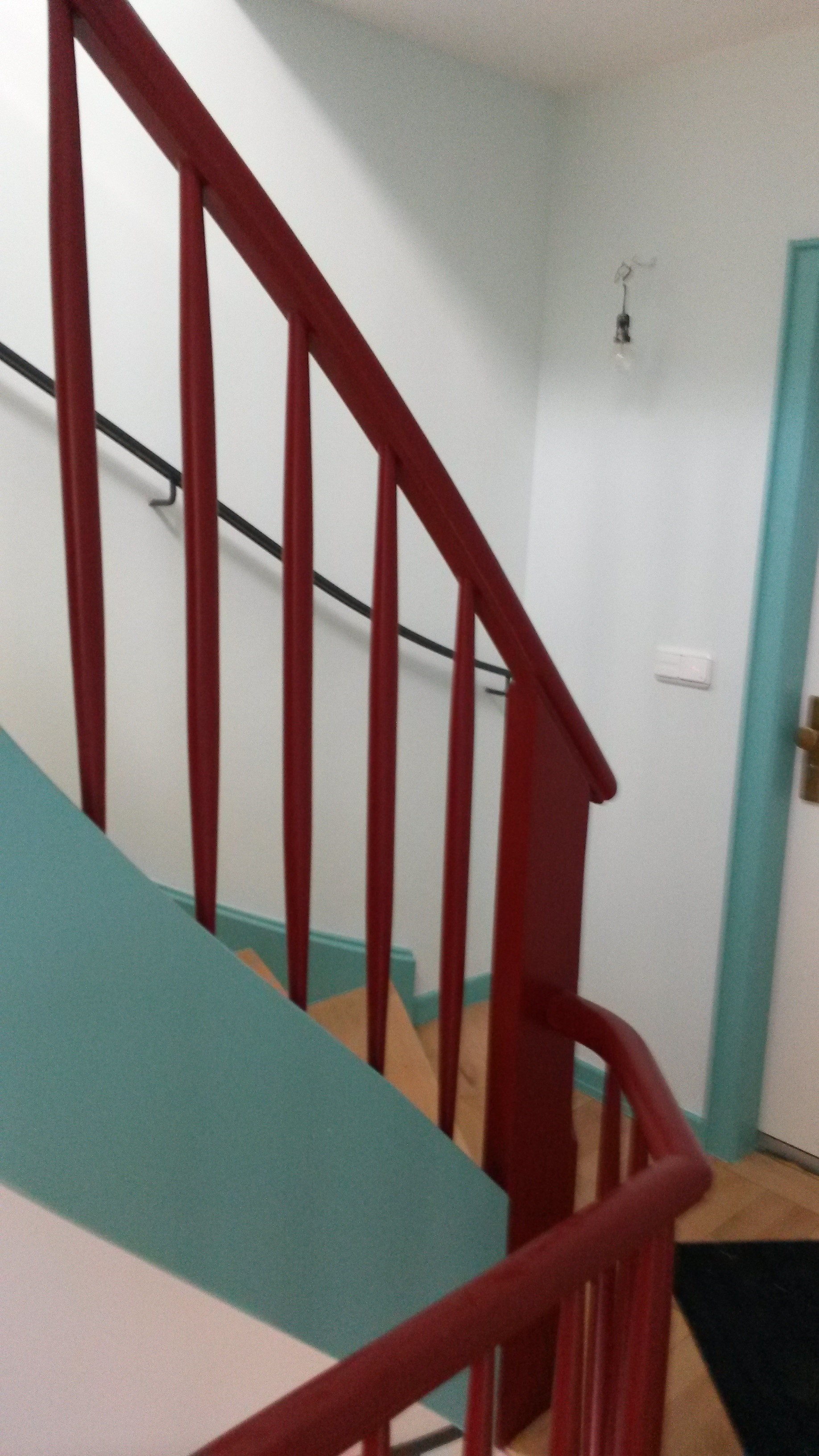 Handlauf aus Kunststoff in rot